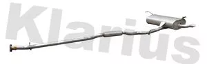 KLARIUS KLARIUS DN724T Rear Muffler Exhaust Silencer Back Box Fits Nissan Qashqai 