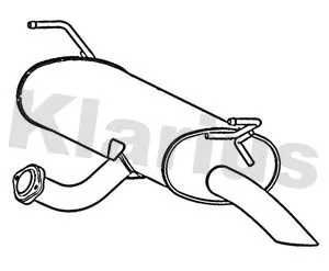 Rear Muffler Exhaust Silencer Back Box Fits Nissan Renault Kadjar Qashqai