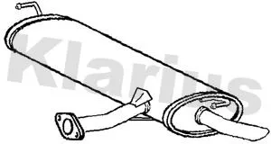 Rear Muffler Exhaust Silencer Back Box Fits Nissan Qashqai