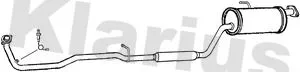 Exhaust Centre Muffler Middle Silencer Fits Daihatsu Cuore