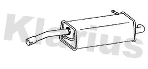 Rear Muffler Exhaust Silencer Back Box Fits Ford Fiesta