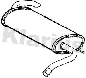 Rear Muffler Exhaust Silencer Back Box Fits Ford C-max Focus Grand C-max