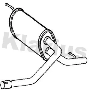 Rear Muffler Exhaust Silencer Back Box Fits Ford Transit Connect