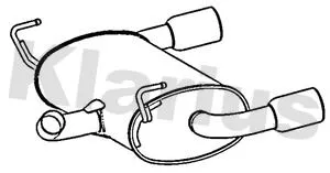 Rear Muffler Exhaust Silencer Back Box Fits Ford Kuga