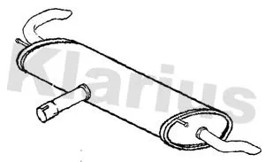 Rear Muffler Exhaust Silencer Back Box Fits Ford Mondeo