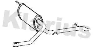 KLARIUS KLARIUS FE1210K Rear Muffler Exhaust Silencer Back Box Fits Ford Transit Connect 