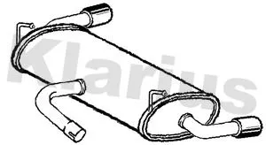 Rear Muffler Exhaust Silencer Back Box Fits Ford Focus Kuga