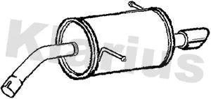 Rear Muffler Exhaust Silencer Back Box Fits Ford Fiesta