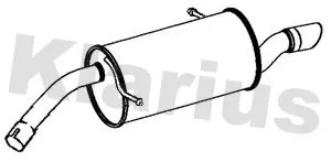 Rear Muffler Exhaust Silencer Back Box Fits Ford Fiesta