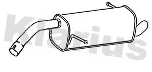 Rear Muffler Exhaust Silencer Back Box Fits Ford Fiesta