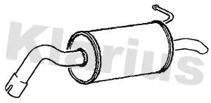 Rear Muffler Exhaust Silencer Back Box Fits Ford Transit Connect