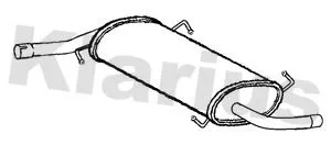 Exhaust Centre Muffler Middle Silencer Fits Fiat Ducato