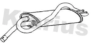 Rear Muffler Exhaust Silencer Back Box Fits Fiat Bravo