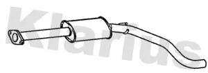 Exhaust Centre Muffler Middle Silencer Fits Fiat Punto Punto Evo