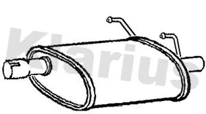 Rear Muffler Exhaust Silencer Back Box Fits Fiat Ford 500 500 C Ka