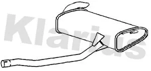 Rear Muffler Exhaust Silencer Back Box Fits Fiat Jeep 500x Renegade