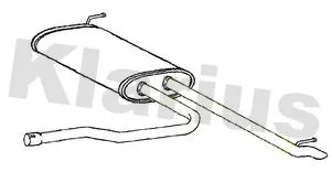 Rear Muffler Exhaust Silencer Back Box Fits Opel Vauxhall Astra