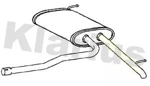 Rear Muffler Exhaust Silencer Back Box Fits Opel Vauxhall Astra