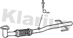 Klarius Centre Exhaust Pipe For Opel Vauxhall Signum Vectra