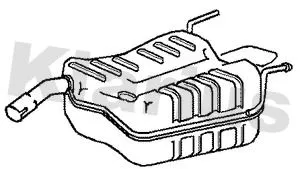 Rear Muffler Exhaust Silencer Back Box Fits Opel Vauxhall Vectra