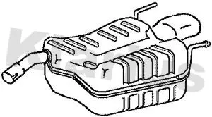 Rear Muffler Exhaust Silencer Back Box Fits Opel Vauxhall Vectra