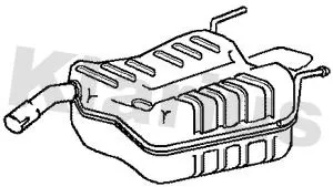 Rear Muffler Exhaust Silencer Back Box Fits Opel Vauxhall Vectra