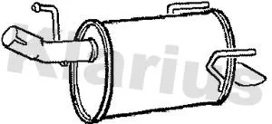 Rear Muffler Exhaust Silencer Back Box Fits Opel Vauxhall Meriva