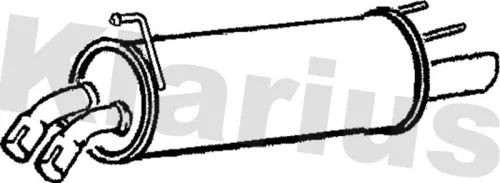 Rear Muffler Exhaust Silencer Back Box Fits Opel Vauxhall Omega