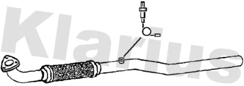 Klarius Centre Exhaust Pipe For Opel Vauxhall Astra