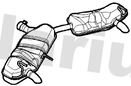 Rear Muffler Exhaust Silencer Back Box Fits Opel Vauxhall Meriva Signum Vectra