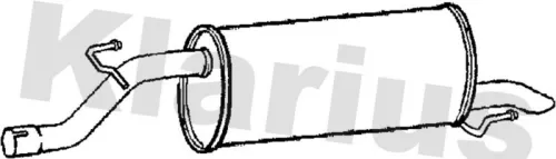 Rear Muffler Exhaust Silencer Back Box Fits Opel Vauxhall Corsa