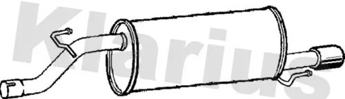 KLARIUS KLARIUS GM571L Rear Muffler Exhaust Silencer Back Box Fits Opel Vauxhall Corsa 