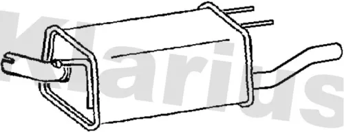 KLARIUS KLARIUS GM583V Rear Muffler Exhaust Silencer Back Box Fits Opel Vauxhall Combo Combo Tour 