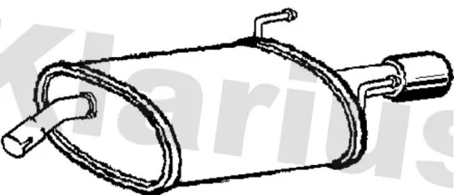 Rear Muffler Exhaust Silencer Back Box Fits Opel Vectra