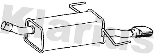 Rear Muffler Exhaust Silencer Back Box Fits Opel Vauxhall Astra