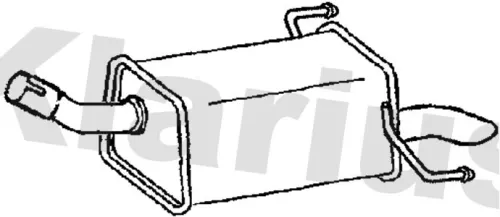 Rear Muffler Exhaust Silencer Back Box Fits Opel Vauxhall Astra