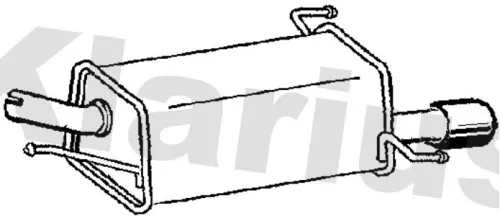 Rear Muffler Exhaust Silencer Back Box Fits Opel Vauxhall Corsa Corsavan