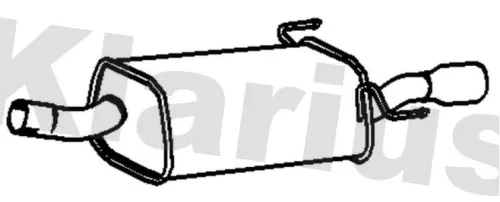 Rear Muffler Exhaust Silencer Back Box Fits Opel Vauxhall Astra