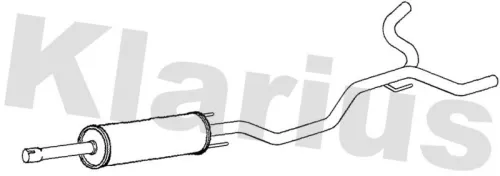 Exhaust Centre Muffler Middle Silencer Fits Opel Vauxhall Vectra