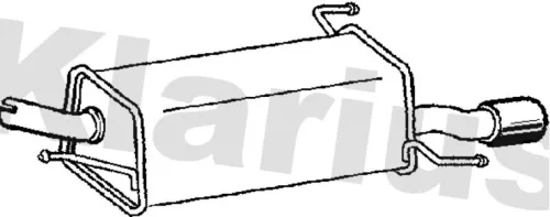 Rear Muffler Exhaust Silencer Back Box Fits Opel Vauxhall Corsa