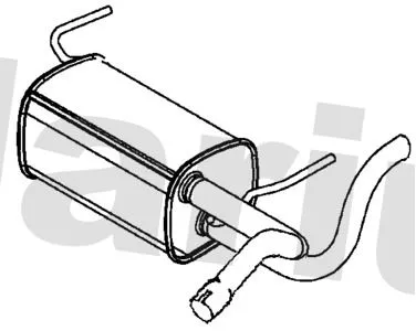 Exhaust Centre Muffler Middle Silencer Fits Opel Vauxhall Astra