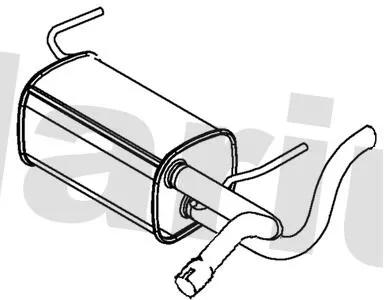 Exhaust Centre Muffler Middle Silencer Fits Chevrolet Opel Vauxhall Astra Cruze