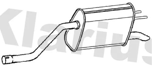 Rear Muffler Exhaust Silencer Back Box Fits Opel Vauxhall Meriva