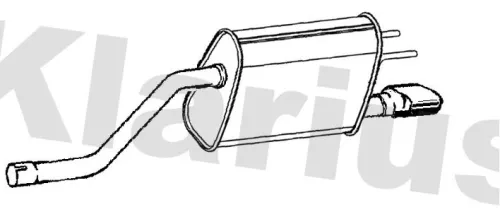 Rear Muffler Exhaust Silencer Back Box Fits Opel Vauxhall Meriva