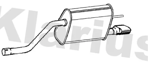 Rear Muffler Exhaust Silencer Back Box Fits Opel Vauxhall Meriva