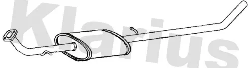 Exhaust Centre Muffler Middle Silencer Fits Opel Vauxhall Mokka / Mokka X