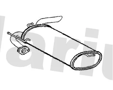 Rear Muffler Exhaust Silencer Back Box Fits Vauxhall Antara