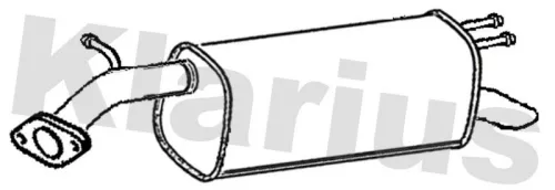 Rear Muffler Exhaust Silencer Back Box Fits Opel Vauxhall Karl Viva