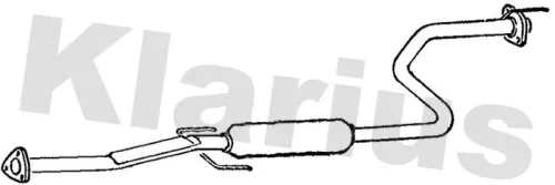 Exhaust Centre Muffler Middle Silencer Fits Honda Civic