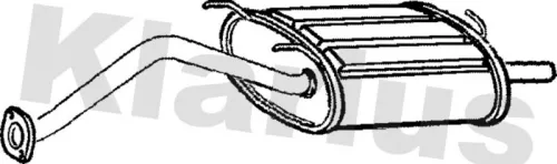 Rear Muffler Exhaust Silencer Back Box Fits Honda Civic